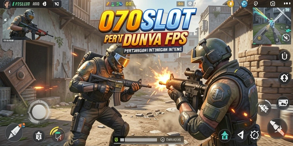 Menampilkan aksi menembak intens dalam gameplay 070SLOT.