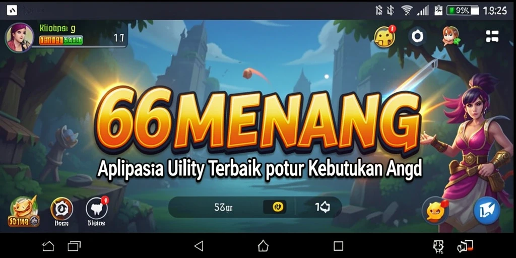 Tampilan antarmuka aplikasi 66MENANG yang modern dan intuitif.