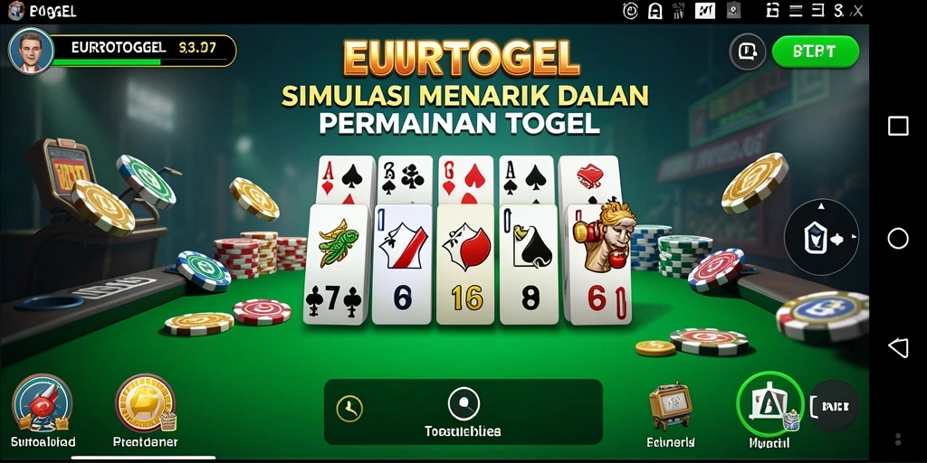 Tampilan gameplay EUROTOGEL yang menarik dan intuitif.