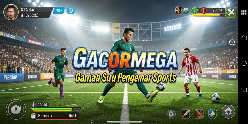 Tampilan gameplay GACORMEGA yang mendebarkan di arena olahraga.