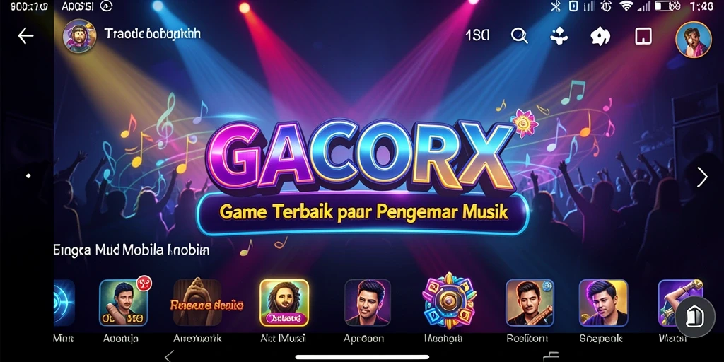 Menggambarkan momen seru saat mendengarkan musik di GACORX.