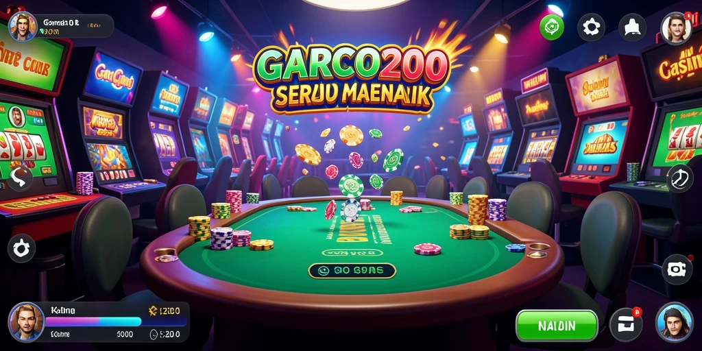 Screenshot gameplay GARCO200 menunjukkan keseruan permainan kasino.