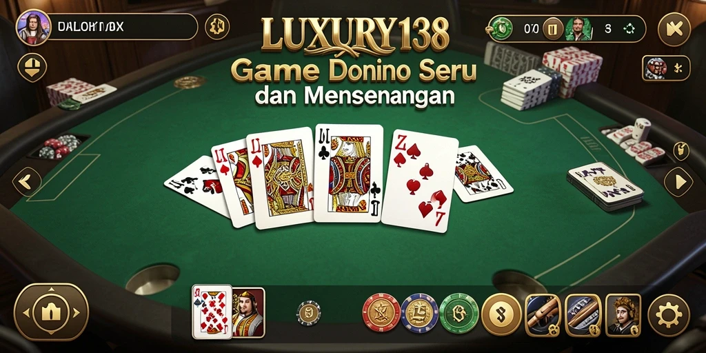 Tampilan menarik dari gameplay LUXURY138 yang menggambarkan keseruan bermain domino.