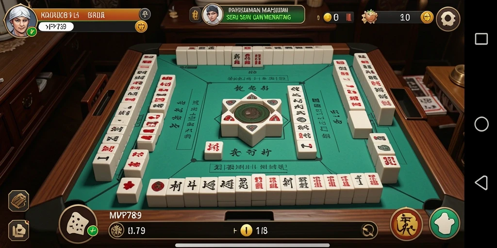 Screenshot gameplay Mahjong MVP789 yang menampilkan ubin warna-warni dan antarmuka yang menarik.