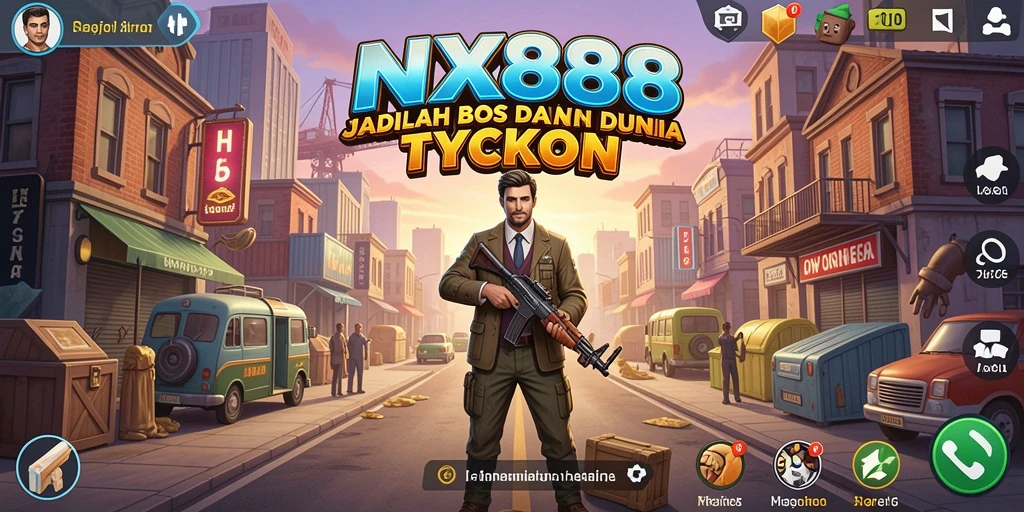 Tampilan gameplay NX888 yang menarik dengan berbagai pilihan bisnis.