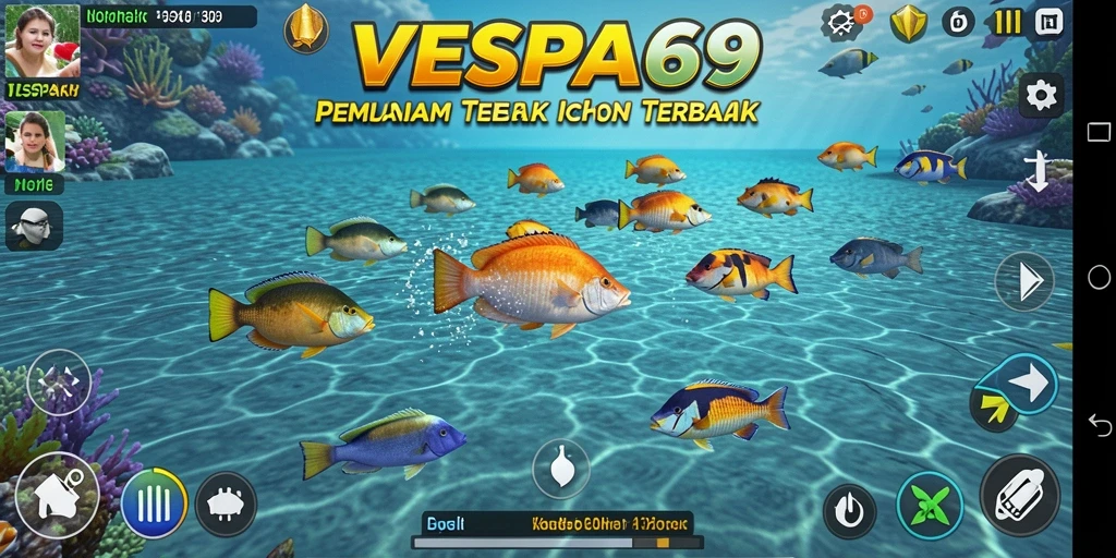 Tampilan menarik dari gameplay Tembak Ikan di VESPA69.